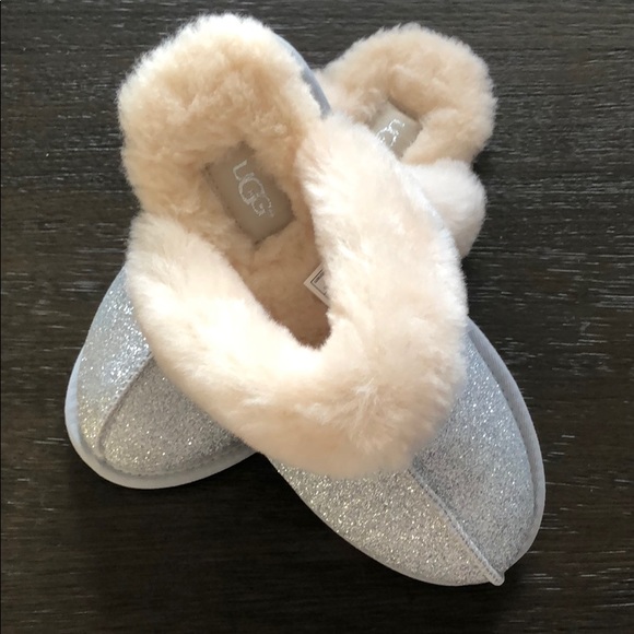 silver sparkle ugg slippers